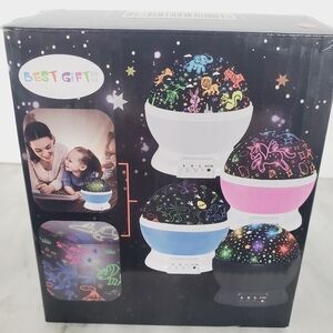 Galaxy Projector Starry Sky Rotating LED Night Light Children Moon Light Pink